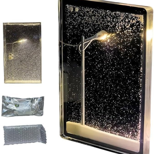 Snow Scene Light Street Lamp