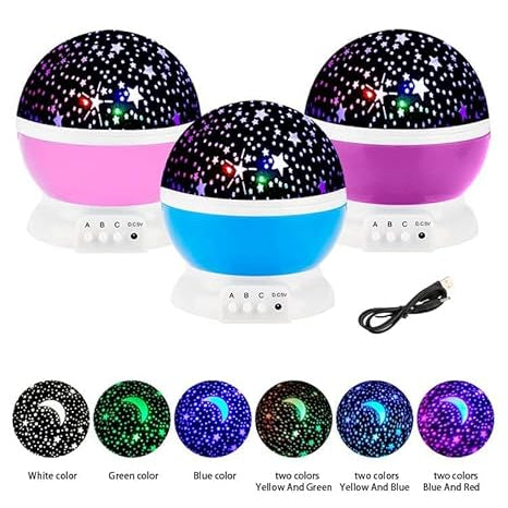 Star Master Galaxy Night Projector Lamp 360° Rotating Led Starry Light with Moon
